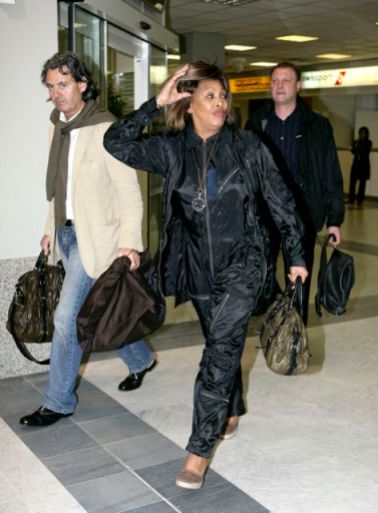Tina Turner & Erwin Bach arriving at Nice Airport - 15 May 2007
