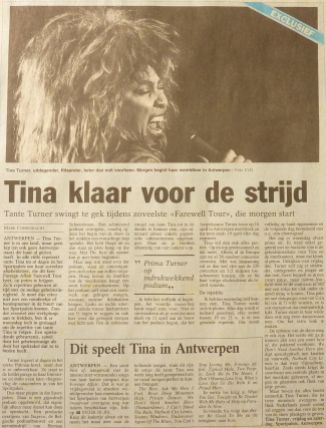 Tina Turner - Foreign Affair opening night - newspaper clipping (2)