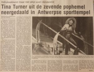 Tina Turner - Foreign Affair opening night - newspaper clipping (3)