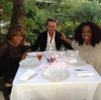 Tina Turner, Oprah Winfrey and Erwin Bach in the south of France - July 2013. (Oprah)