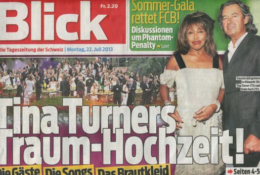 Tina Turner Wedding - Blick Newspaper 1